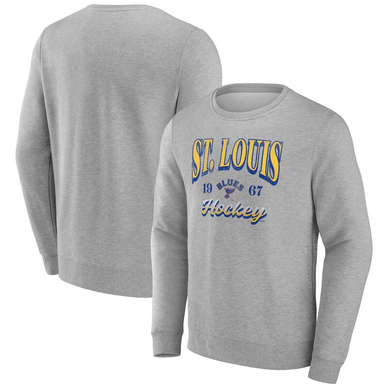 ファナティクス メンズ トップス Tシャツ スウェット フリース Men's Fanatics Gray St. Louis Blues Nimbus Fleece Pullover Sweatshirt Blu Grey グレー