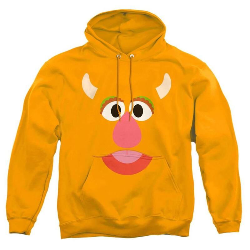 アニメキャラクター メンズ トップス Tシャツ パーカー Licensed Character Sesame Street Freddy Face Adult Pull Over Hoodie Gold ゴールド｜ReVida 店