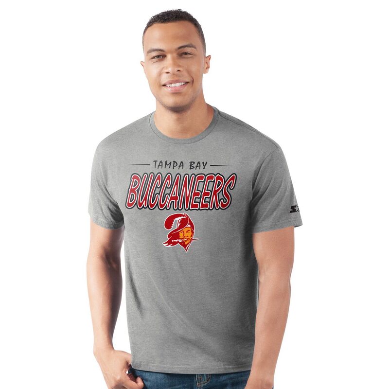スターター メンズ トップス Tシャツ Men'sStarter Heather Gray Tampa Bay Buccaneers Prime Time T-Shirt Buc Grey グレー