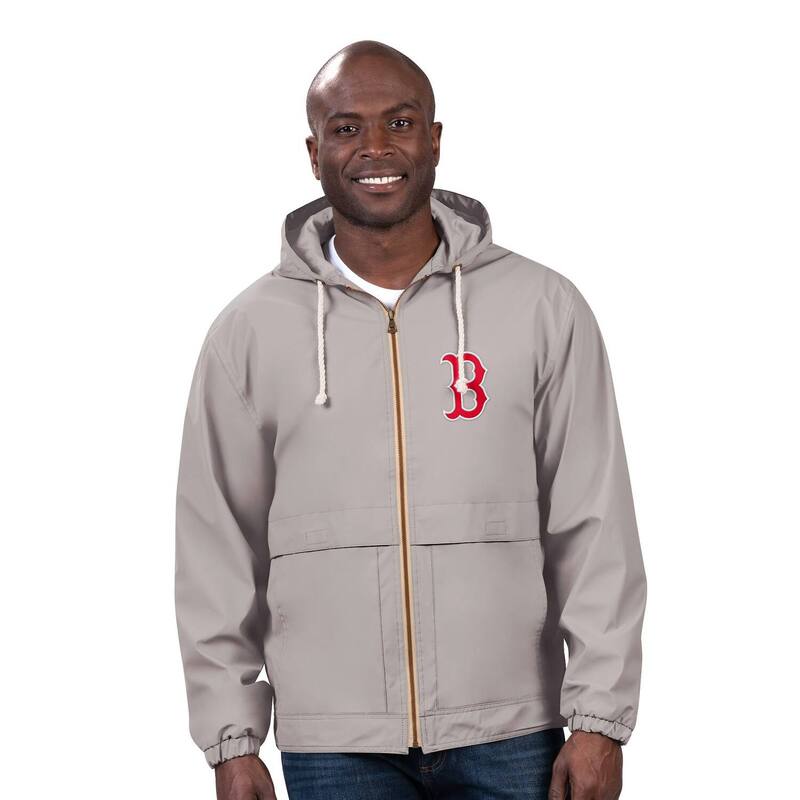 カール バンクス メンズ アウター ジャケット・ブルゾン Men G-III Sports by Carl Banks Gray Boston Red Sox Full-Zip Rain Jacket Rsx Grey グレー