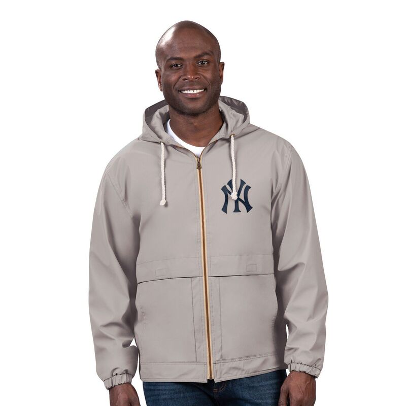 カール バンクス メンズ アウター ジャケット・ブルゾン Men G-III Sports by Carl Banks Gray New York Yankees Full-Zip Rain Jacket Ynk Grey グレー