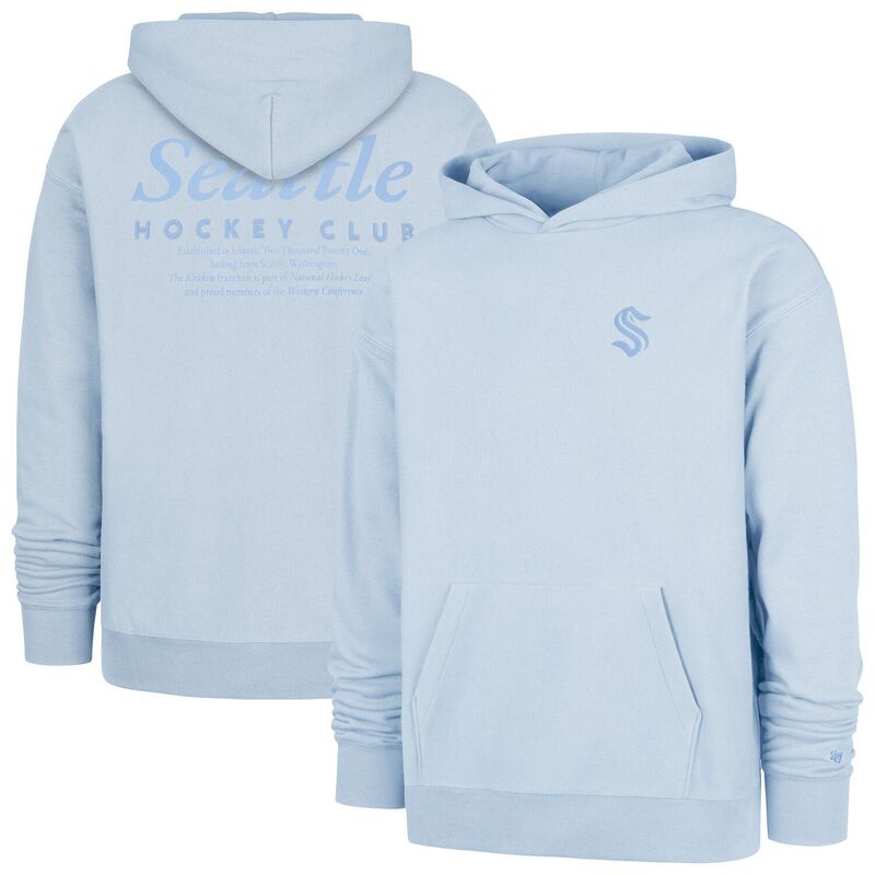 フォーティセブンブランド メンズ トップス Tシャツ パーカー 47 Brand Men's '47 Light Blue Seattle Kraken Foundation Pullover Hoodie Krk Light ブルー