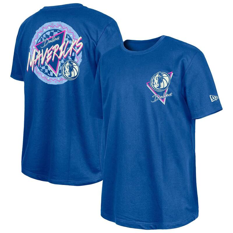 ニューエラ メンズ トップス Tシャツ New Era Blue Dallas Mavericks Glow-in-the-Dark T-Shirt Mav Blue ブルー