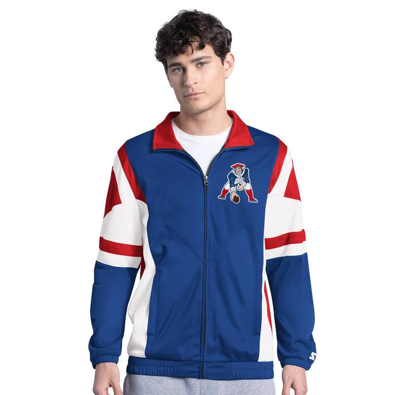 スターター メンズ アウター ジャケット・ブルゾン ヴィンテージ ロゴ Men'sStarter Navy New England Patriots Contender Vintage Logo Full-Zip Track Jacket Pat Navy ネイビー