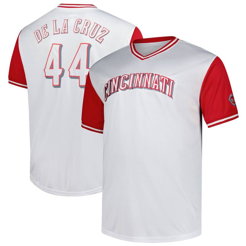 プロファイル メンズ トップス Tシャツ トール Men'sProfilelly De La Cruz White Cincinnati Reds Big & Tall Birdeye T-Shirt Red White ホワイト