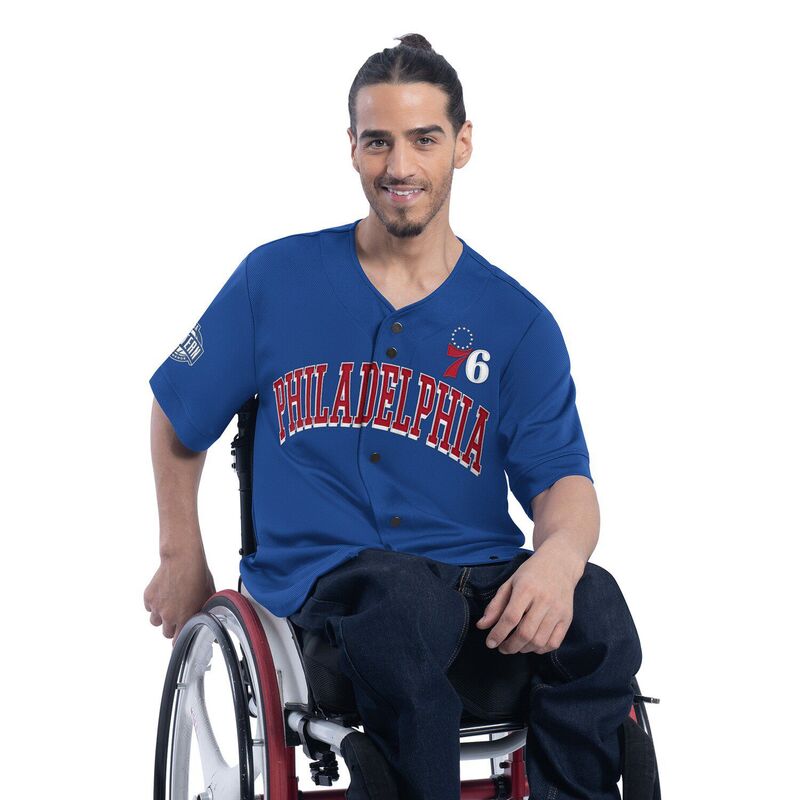 カール バンクス メンズ トップス Tシャツ ジャージー Men G-III Sports by Carl Banks Royal Philadelphia 76ers Adaptive Star Player Fashion Baseball Jersey 76r Blue ブルー