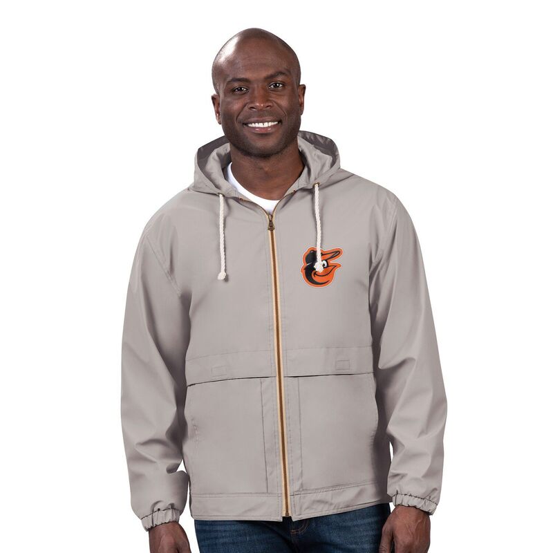 カール バンクス メンズ アウター ジャケット・ブルゾン Men G-III Sports by Carl Banks Gray Baltimore Orioles Full-Zip Rain Jacket Orl Grey グレー