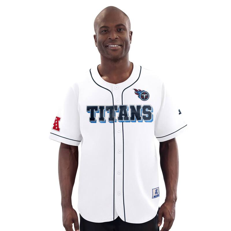 スターター メンズ トップス Tシャツ ジャージー Men'sStarter Whitennessee Titans Relay Full-Button Baseball Jersey Ttn White ホワイト