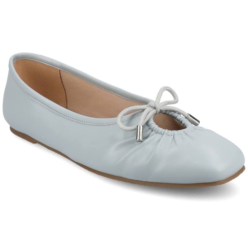 ジャーニー レディース シューズ サンダル Journee Callee Medium and Wide Width Women's Ballet Bow Slip-On Dress Flats Light Blue ブルー