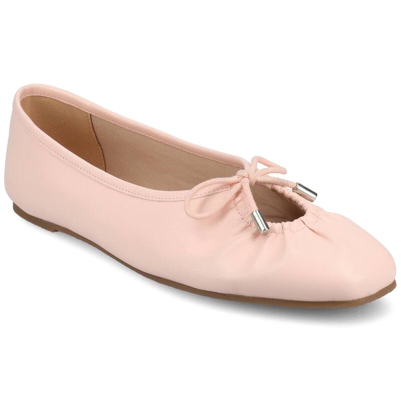 ジャーニー レディース シューズ サンダル Journee Callee Medium and Wide Width Women's Ballet Bow Slip-On Dress Flats Pink ピンク