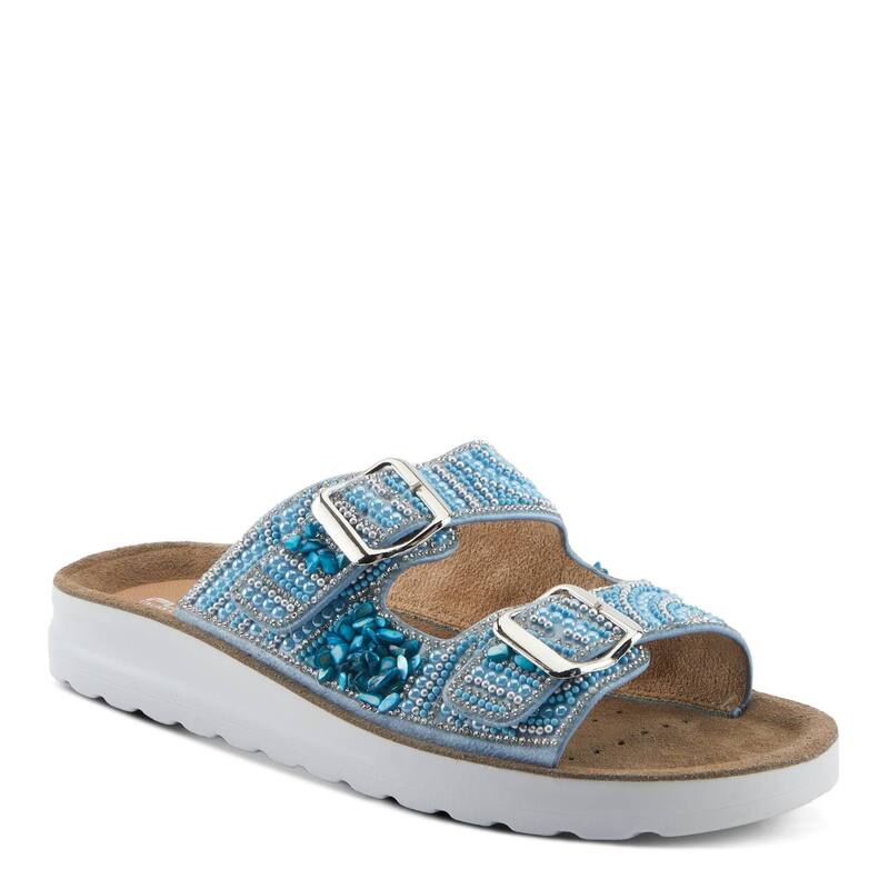 フレクサス レディース シューズ サンダル Flexus by Spring Step Cytheria Women'slide Sandals Blue Multi ブルー