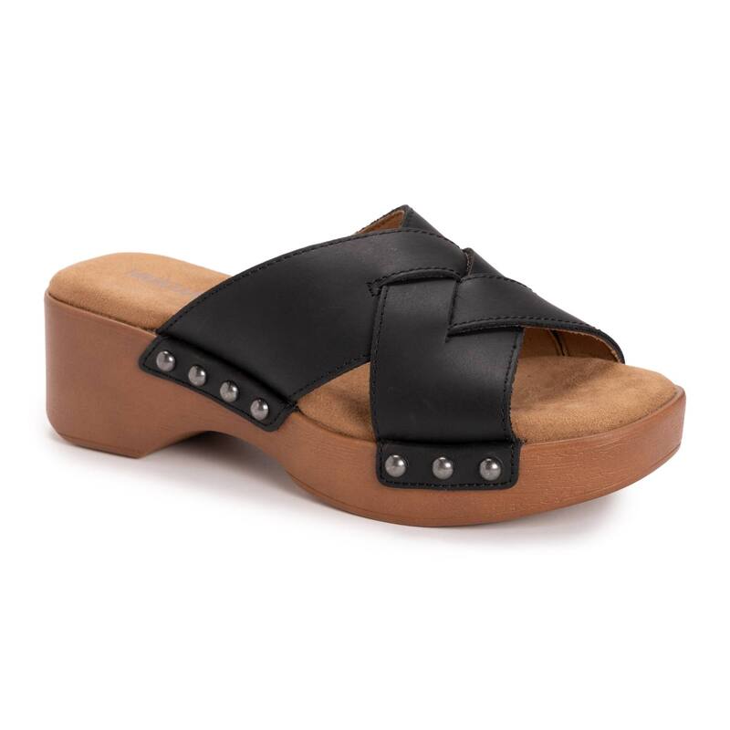 ムクルクス レディース シューズ サンダル MUK LUKS Women's Cadence Comfortable Casual Sandals Black Calf ブラック