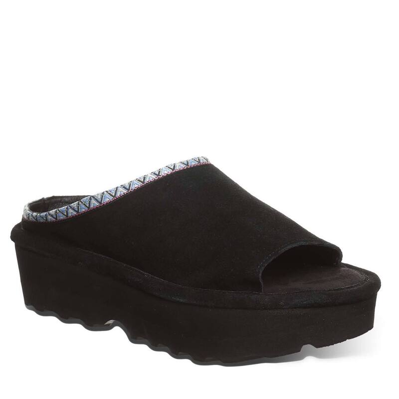 ベアパウ レディース シューズ サンダル プラットフォーム Bearpaw Navigate Women's Platform Slide Sandals Black ブラック｜ReVida 店