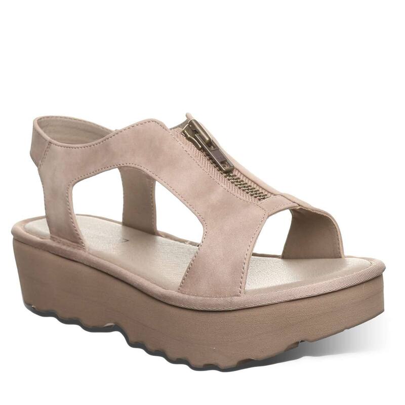 ベアパウ レディース シューズ サンダル プラットフォーム Bearpaw Venice Women's Zipper Platform Sandals Beige ベージュ