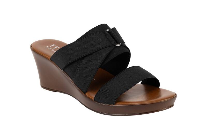 イタリアンシューメーカー レディース シューズ サンダル ヒール Italian Shoemakers Clous Women's Wedge Heel Black ブラック