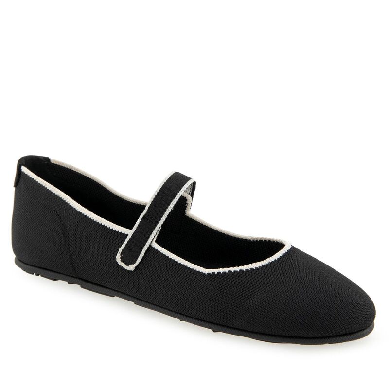 エアロソールズ レディース シューズ サンダル ニット Aerosoles Perry Knit Women's Mary Jane Flats Blacknit Fabric ブラック