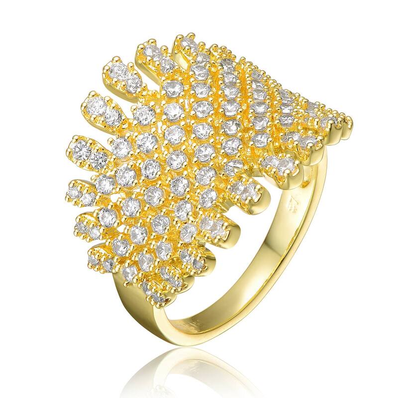 アンブランデッド レディース アクセサリー リング Unbranded Gold Tone Cubic Zirconia Clusteringold Tone ゴールド