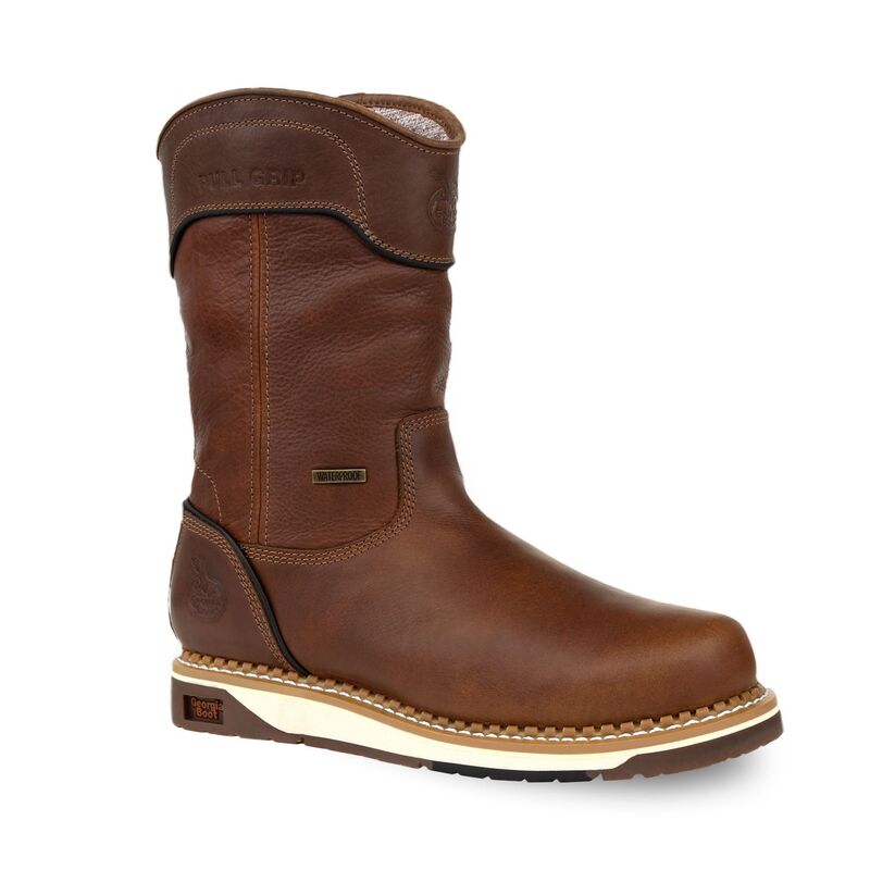 ジョージアブーツ メンズ シューズ ブーツ・レインブーツ Georgia Boots AMP LT Men\u0027s Wedge Waterproof Work Boots Brown 赤銅色