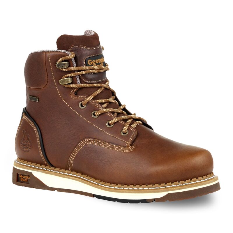 ジョージアブーツ メンズ シューズ ブーツ・レインブーツ プルオーバー Georgia Boots Amp LT Men\u0027s Waterproof Steel Toe Work Boots Brown 赤銅色