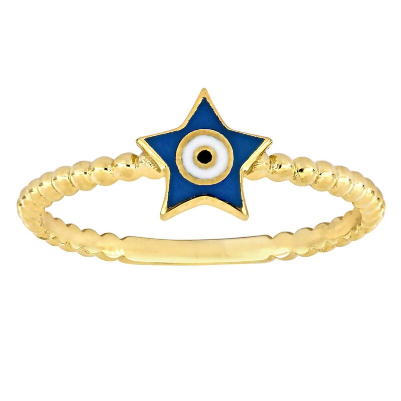 ステラ グレース レディース アクセサリー リング Stella Grace 14k Gold Turquoise & Whitenamel Star Shapevil Eye Ring 14k Gold ゴールド