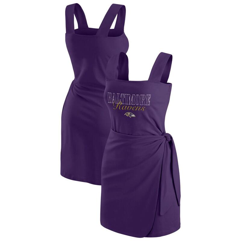 ウェア バイ エリン アンドルーズ レディース トップス ワンピース Women's WEAR by Erin Andrews Purple Baltimore Ravens Wrap Dress Rav Purple パープル