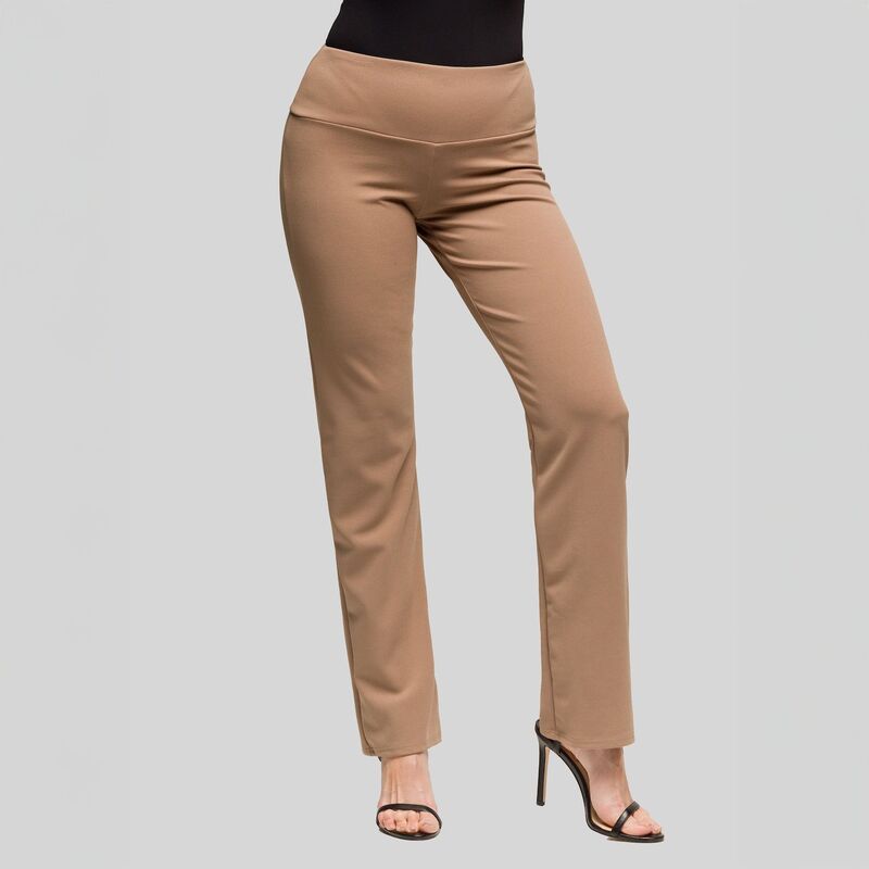 24 セブンコンフォート レディース ボトムス カジュアルパンツ ハイウエスト Women's 24Seven Comfort Apparel High Waistretch Dress Pants Mocha モカ