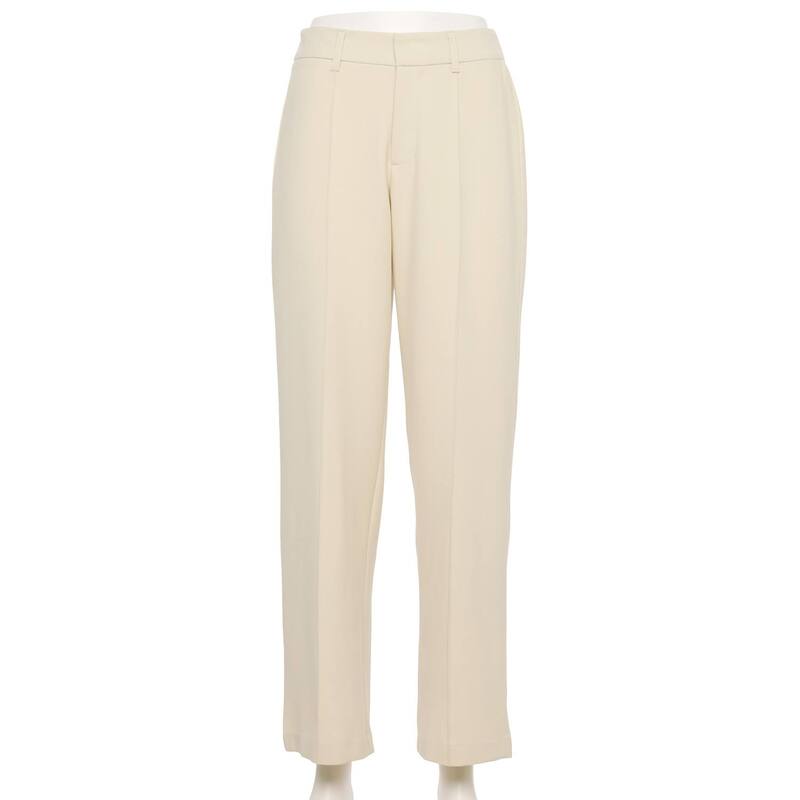 エスオー レディース ボトムス カジュアルパンツ ストレート Juniors' SO Curvy Fit Mid-Rise Straight Leg Trousers Bone