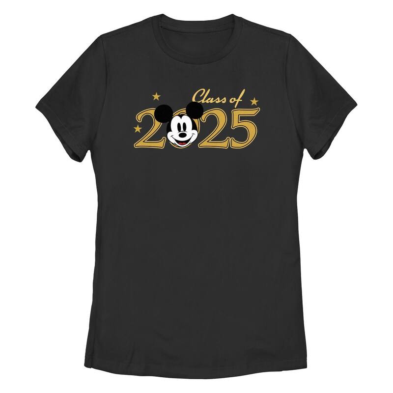 ディズニー レディース トップス Tシャツ グラフィック Disney's Mickey Mouse Class Of 2025 Juniors' Graphic Tee Black ブラック