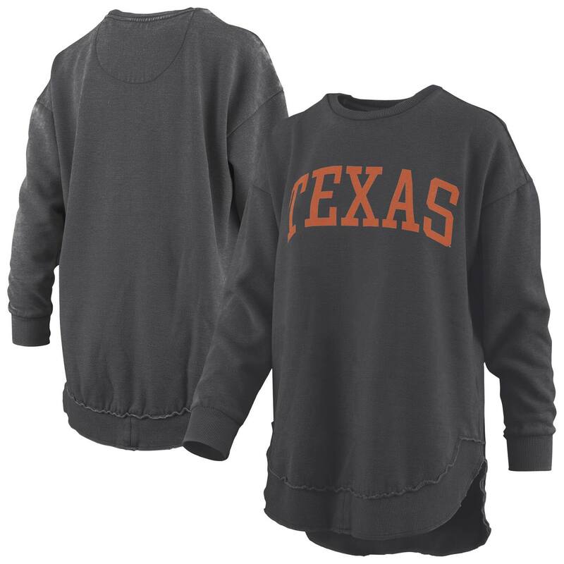 プレスボックス レディース トップス Tシャツ ヴィンテージ スウェット フリース Women's Pressbox Black Texas Longhorns Melange Poncho Vintage Fleece Long Sleeve Pullover Sweatshirtex Black ブラック