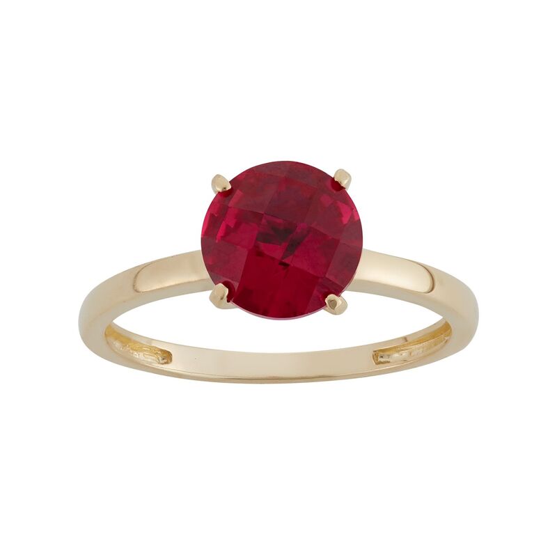アンブランデッド レディース アクセサリー リング Unbrandedesigns by Gioelli Lab-Created Ruby 10k Gold Ring Red レッド