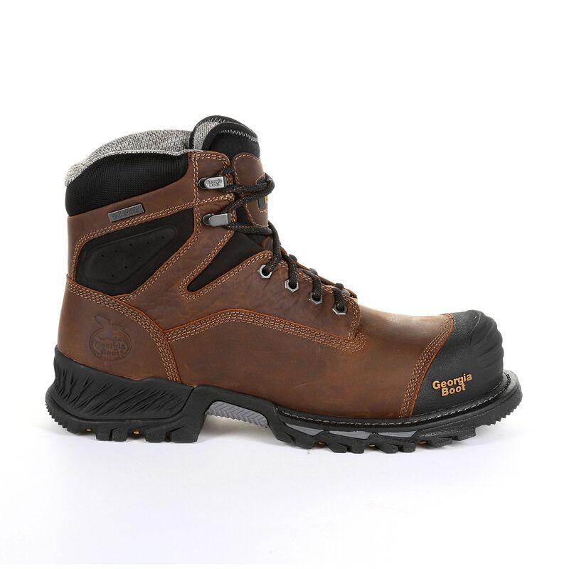 ジョージアブーツ メンズ シューズ ブーツ・レインブーツ Georgia Boots Rumbler Men\u0027s Waterproof Composite Toe Work Boots Black And Brown 黒いこと