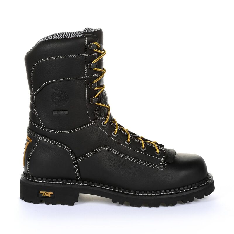 ジョージアブーツ メンズ シューズ ブーツ・レインブーツ Georgia Boots AMP LT Logger Low Men\u0027s Waterproof Work Boots Black 黒いこと