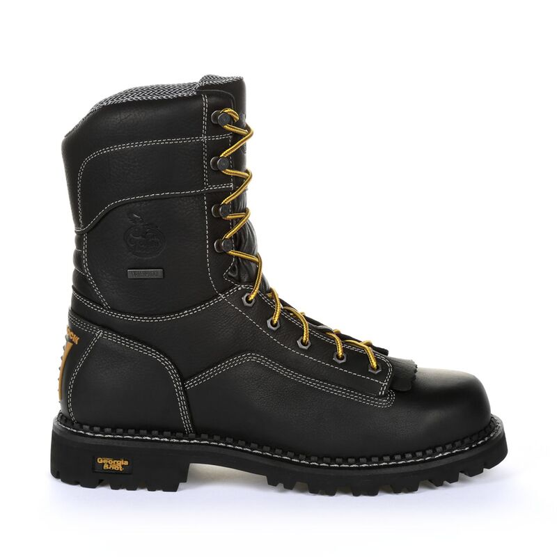 ジョージアブーツ メンズ シューズ ブーツ・レインブーツ Georgia Boots AMP LT Logger Men\u0027s Waterproof Composite Toe Work Boots Black 黒いこと