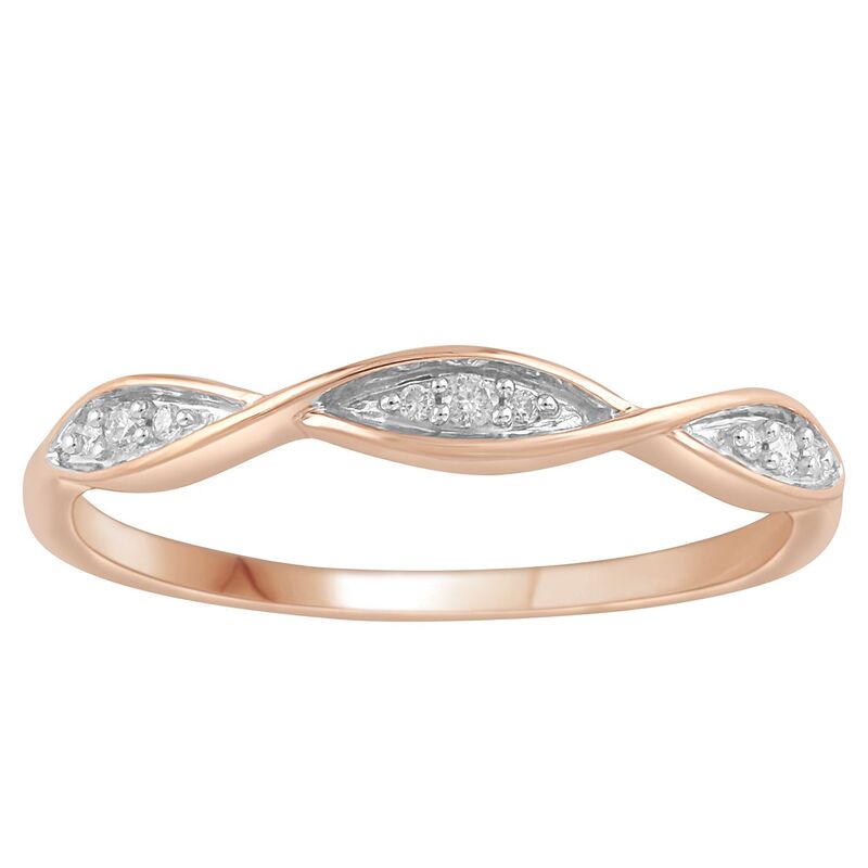 アンブランデッド レディース アクセサリー リング Unbranded 10k Goldiamond Accentwist Band Ring Pink ピンク