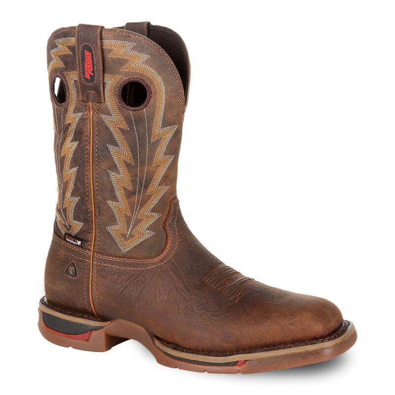 ロッキー メンズ シューズ ブーツ・レインブーツ Rocky Long Range Men\u0027s Waterproof Western Boots Distressed Brown 赤銅色