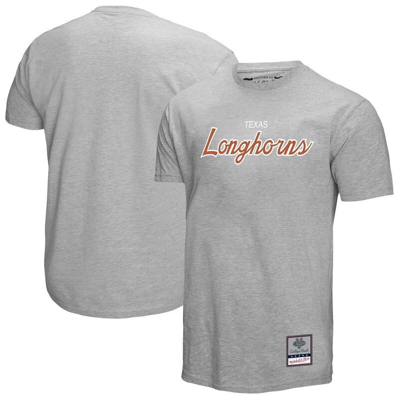 ミッチェル&ネス メンズ トップス Tシャツ Men's Mitchell & Ness Gray Texas Longhorns Elite Script-Shirtex Grey グレー