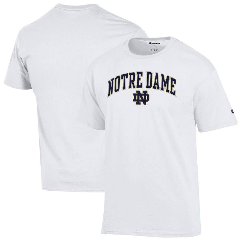 チャンピオン メンズ トップス Tシャツ ロゴ MenChampion White Notre Dame Fighting Irish Arched Logo T-Shirt Ntd White ホワイト