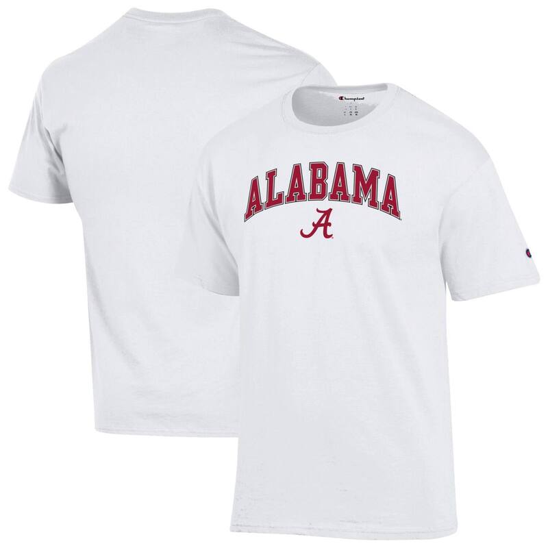 チャンピオン メンズ トップス Tシャツ ロゴ MenChampion White Alabama Crimson Tide Arched Logo T-Shirt Ala White ホワイト