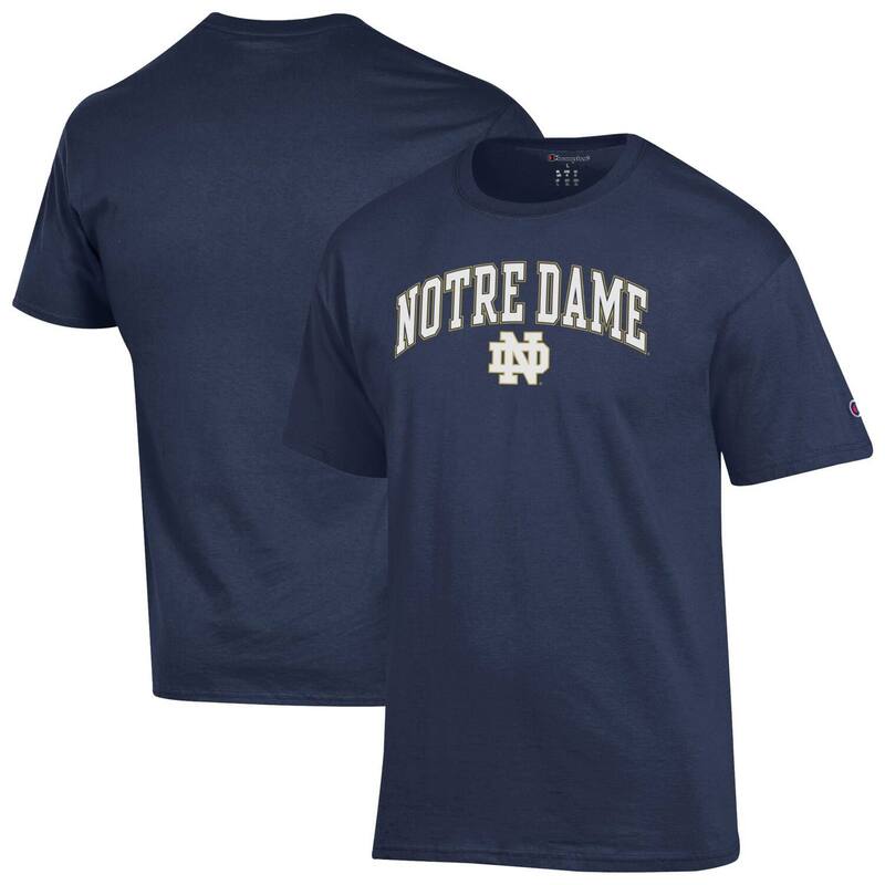 チャンピオン メンズ トップス Tシャツ ロゴ MenChampionavy Notre Dame Fighting Irish Arch Over Logo T-Shirt Ntd Navy ネイビー