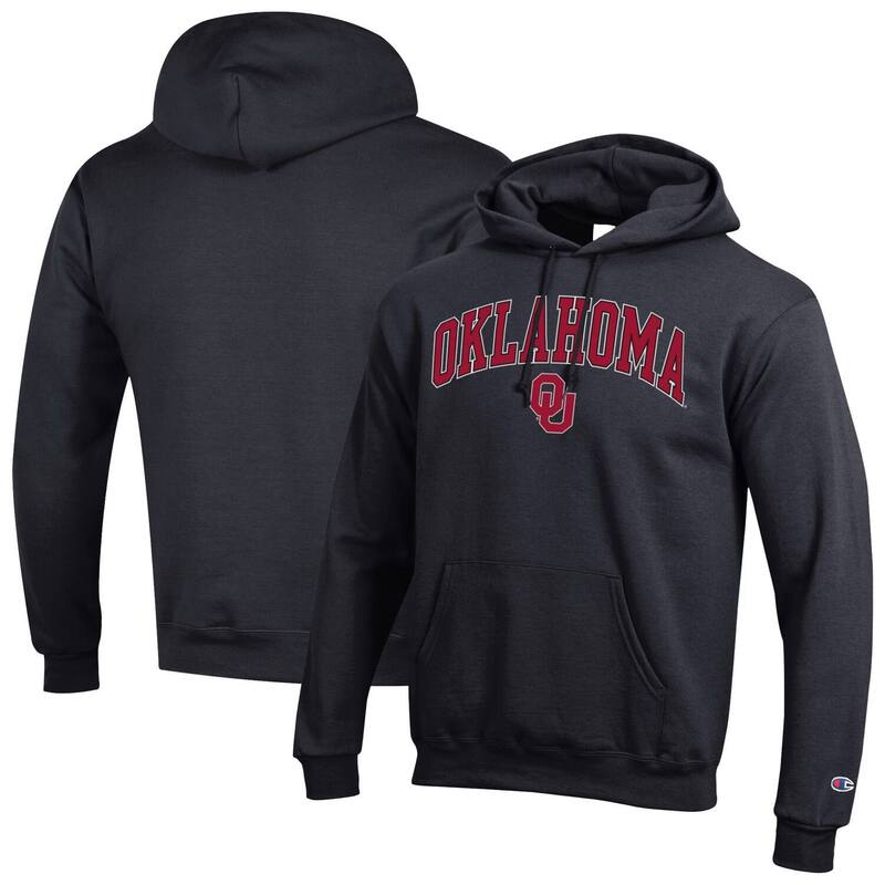 はやりっ子 メンズ トップス プルオーバー ロゴタイプ パーカー Men\u0027sChampion Black Oklahoma Sooners Arch Over Logo Pullover Hoodie Okl Black 黒いこと