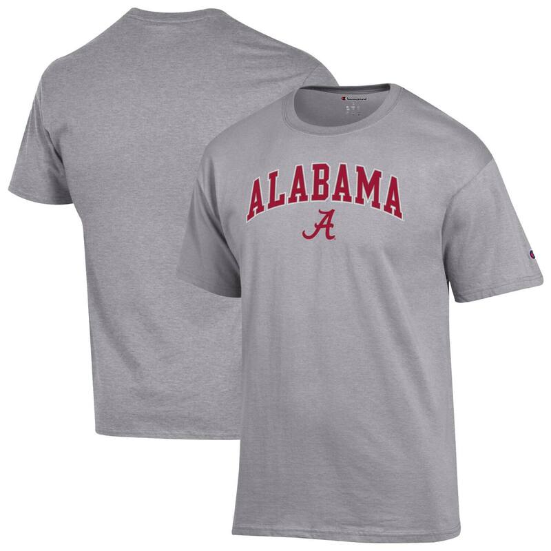チャンピオン メンズ トップス Tシャツ ロゴ MenChampion Heather Gray Alabama Crimson Tide Arch Over Logo T-Shirt Ala Grey グレー