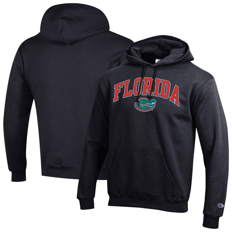 チャンピオン メンズ トップス Tシャツ ロゴ フリース パーカー Men'sChampion Black Florida Gators Arched Logo Fleece Pullover Hoodie Fld Black ブラック