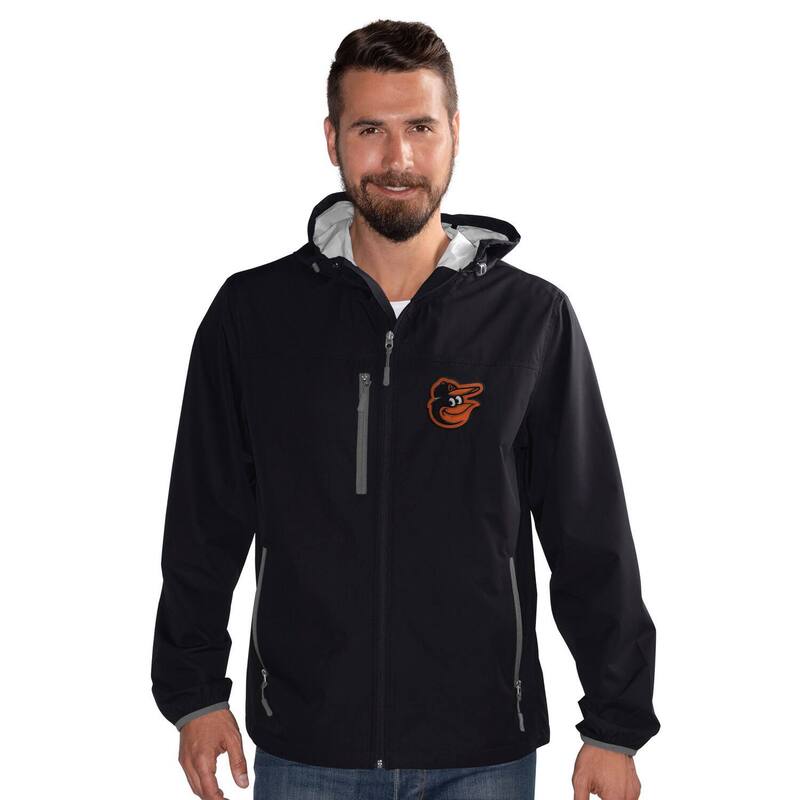 カール バンクス メンズ アウター ジャケット・ブルゾン Men's G-III Sports by Carl Banks Black Baltimore Orioles Double Play Hooded Lightweight Full-Zip Jacket Orl Black ブラック|ReVida 店