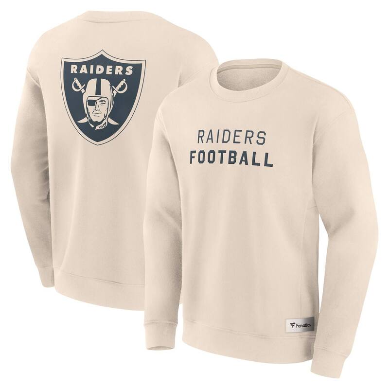 ファナティクス メンズ トップス Tシャツ スウェット Men's Fanatics Cream Las Vegas Raiders Elements Future Ground Lettering Pullover Sweatshirt Lvr Beige ベージュ｜ReVida 店