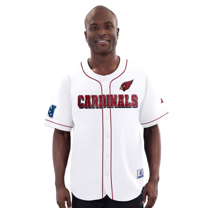 スターター メンズ トップス Tシャツ ジャージー Men'starter White Arizona Cardinals Relay Full-Button Baseball Jersey Acr White ホワイト