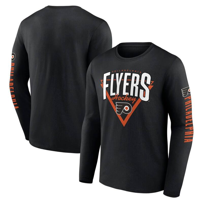 ファナティクス メンズ トップス Tシャツ Men's Fanatics Black Philadelphia Flyers Headline Long Sleeve T-Shirt Fly Black ブラック