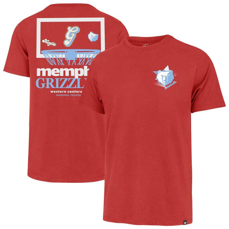 フォーティセブンブランド メンズ トップス Tシャツ 47 Brand Men's '47 Red Memphis Grizzlies City Edition Backboard T-Shirt Grz Red レッド