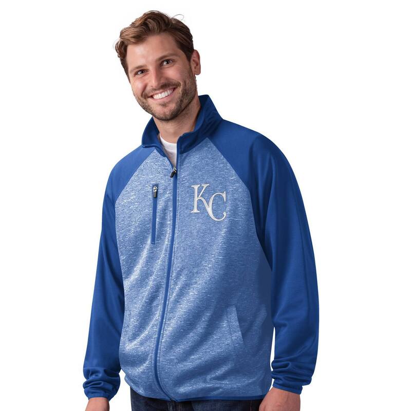 カール バンクス メンズ アウター ジャケット・ブルゾン Men's G-III Sports by Carl Banks Royal Kansas City Royals Runners Raglan Full-Zip Track Jacket Ryl Blue ブルー
