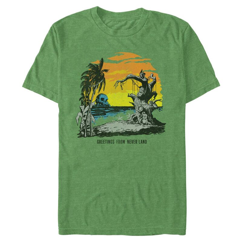 ディズニー メンズ トップス Tシャツ トール グラフィック Disney's Greetings From Never Land Big & Tall Graphic Tee Kelly Heather ヘザー