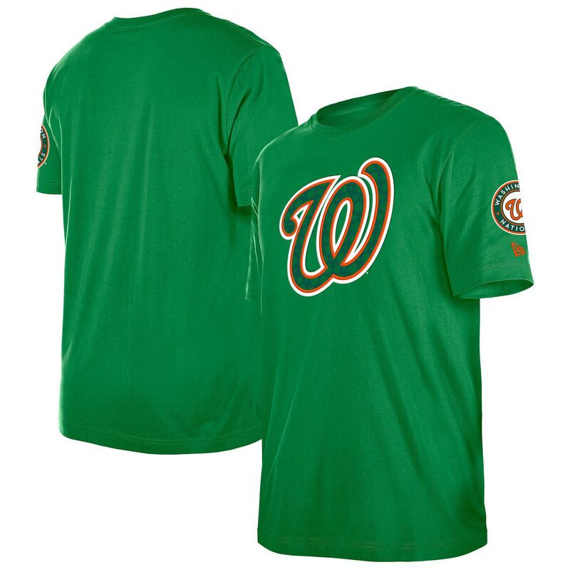 ニューエラ メンズ トップス Tシャツ Men's New Era Kelly Green Washingtonationalst. Patrick's Day Shamrock Fill T-Shirt Nat Green グリーン